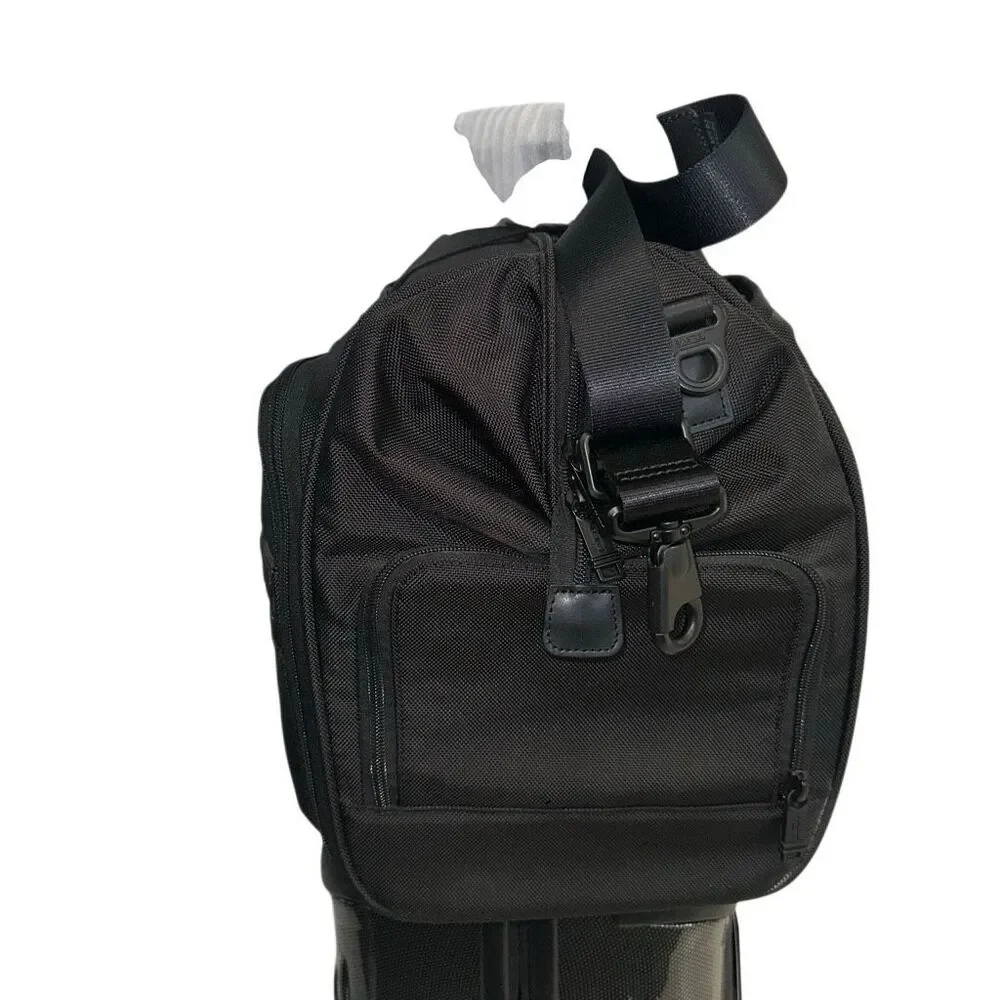 TUMI $550 Framed Soft Duffel Travel Bag Black Carry On Weekender NEW